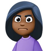 🙍🏿‍♀️ Emoji Mujer Frunciendo El Ceño: Tono De Piel Oscuro en Facebook 14.0.