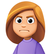 🙍🏼‍♀️ Emoji Mujer Frunciendo El Ceño: Tono De Piel Claro Medio en Facebook 14.0.