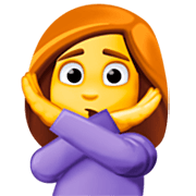 🙅‍♀️ Emoji Mujer Haciendo El Gesto De «no» en Facebook 14.0.