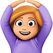 Emoji 🙆🏼‍♀️ Donna Con Gesto OK: Carnagione Abbastanza Chiara su Facebook 14.0.