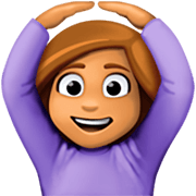 Emoji 🙆🏽‍♀️ Donna Con Gesto OK: Carnagione Olivastra su Facebook 14.0.