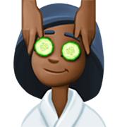 Emoji 💆🏿‍♀️ Donna Che Riceve Un Massaggio: Carnagione Scura su Facebook 14.0.