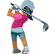 🏌🏾‍♀️ Emoji Mujer Jugando Al Golf: Tono De Piel Oscuro Medio en Facebook 14.0.