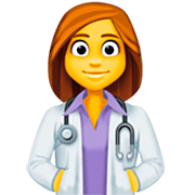 👩‍⚕️ Emoji Profesional Sanitario Mujer en Facebook 14.0.