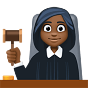 Emoji 👩🏿‍⚖️ Giudice Donna: Carnagione Scura su Facebook 14.0.
