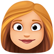 👩🏼 Emoji Frau: mittelhelle Hautfarbe Facebook 14.0.
