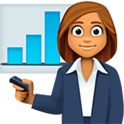 👩🏽‍💼 Emoji Oficinista Mujer: Tono De Piel Medio en Facebook 14.0.