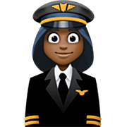 Emoji 👩🏿‍✈️ Pilota Donna: Carnagione Scura su Facebook 14.0.
