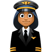 Emoji 👩🏾‍✈️ Pilota Donna: Carnagione Abbastanza Scura su Facebook 14.0.