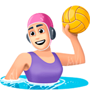 🤽🏻‍♀️ Emoji Wasserballspielerin: helle Hautfarbe Facebook 14.0.