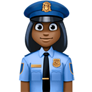 👮🏿‍♀️ Emoji Polizistin: dunkle Hautfarbe Facebook 14.0.