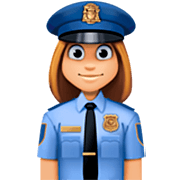 👮🏼‍♀️ Emoji Agente De Policía Mujer: Tono De Piel Claro Medio en Facebook 14.0.