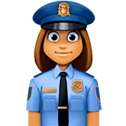 👮🏽‍♀️ Emoji Agente De Policía Mujer: Tono De Piel Medio en Facebook 14.0.