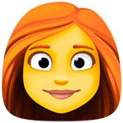 👩‍🦰 Emoji Mujer: Pelo Pelirrojo en Facebook 14.0.