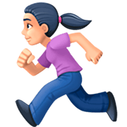 🏃🏻‍♀️ Emoji Mujer Corriendo: Tono De Piel Claro en Facebook 14.0.
