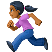 🏃🏾‍♀️ Emoji Mujer Corriendo: Tono De Piel Oscuro Medio en Facebook 14.0.