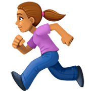🏃🏽‍♀️ Emoji Mujer Corriendo: Tono De Piel Medio en Facebook 14.0.