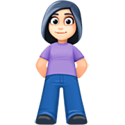 🧍🏻‍♀️ Emoji Mulher Em Pé: Pele Clara na Facebook 14.0.