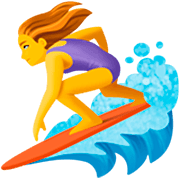 Emoji 🏄‍♀️ Surfista Donna su Facebook 14.0.
