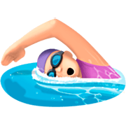 🏊🏻‍♀️ Emoji Mulher Nadando: Pele Clara na Facebook 14.0.