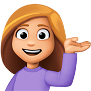 Emoji 💁🏼‍♀️ Donna Con Suggerimento: Carnagione Abbastanza Chiara su Facebook 14.0.