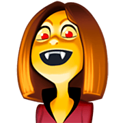 🧛🏾‍♀️ Emoji weiblicher Vampir: mitteldunkle Hautfarbe Facebook 14.0.