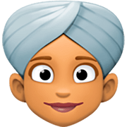 👳🏽‍♀️ Emoji Mujer Con Turbante: Tono De Piel Medio en Facebook 14.0.