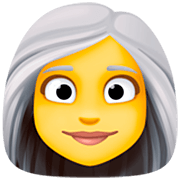 👩‍🦳 Emoji Mujer: Pelo Blanco en Facebook 14.0.