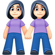 Emoji 👭🏻 Due Donne Che Si Tengono Per Mano: Carnagione Chiara su Facebook 14.0.