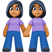 Emoji 👭🏾 Due Donne Che Si Tengono Per Mano: Carnagione Abbastanza Scura su Facebook 14.0.