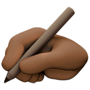 ✍🏿 Emoji Escrevendo à Mão: Pele Escura na Facebook 14.0.