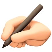 ✍🏻 Emoji Escrevendo à Mão: Pele Clara na Facebook 14.0.