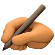 ✍🏽 Emoji schreibende Hand: mittlere Hautfarbe Facebook 14.0.