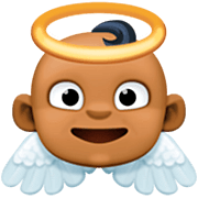 👼🏾 Emoji Bebé ángel: Tono De Piel Oscuro Medio en Facebook 15.0.