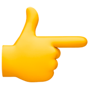 👉 Emoji Dorso De Mano Con índice A La Derecha en Facebook 15.0.
