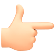 👉🏻 Emoji nach rechts weisender Zeigefinger: helle Hautfarbe Facebook 15.0.