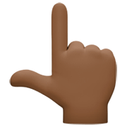 👆🏿 Emoji Dorso Da Mão Com Dedo Indicador Apontando Para Cima: Pele Escura na Facebook 15.0.