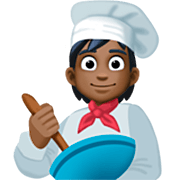 🧑🏿‍🍳 Emoji Cocinero: Tono De Piel Oscuro en Facebook 15.0.