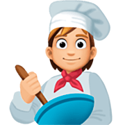 Émoji 🧑🏼‍🍳 Cuisinier (tous Genres) : Peau Moyennement Claire sur Facebook 15.0.