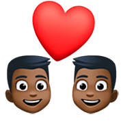 👨🏿‍❤️‍👨🏿 Emoji Casal Apaixonado - Homem: Pele Escura, Homem: Pele Escura na Facebook 15.0.