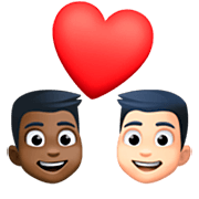 Emoji 👨🏿‍❤️‍👨🏻 Coppia Con Cuore - Uomo: Carnagione Scura, Uomo: Carnagione Chiara su Facebook 15.0.
