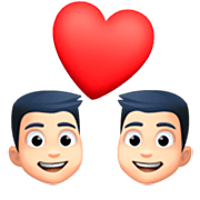 👨🏻‍❤️‍👨🏻 Emoji Pareja Enamorada - Hombre: Tono De Piel Claro, Hombre: Tono De Piel Claro en Facebook 15.0.
