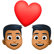 Emoji 👨🏾‍❤️‍👨🏾 Coppia Con Cuore - Uomo: Carnagione Abbastanza Scura, Uomo: Carnagione Abbastanza Scura su Facebook 15.0.