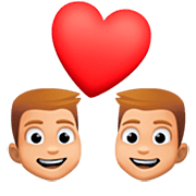 👨🏼‍❤️‍👨🏼 Emoji Pareja Enamorada - Hombre: Tono De Piel Claro, Hombre: Tono De Piel Claro en Facebook 15.0.