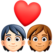 Émoji 🧑🏻‍❤️‍🧑🏽 Couple Avec Cœur: Personne, Personne, Peau Claire, Peau Légèrement Mate sur Facebook 15.0.
