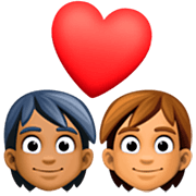 Émoji 🧑🏾‍❤️‍🧑🏽 Couple Avec Cœur: Personne, Personne, Peau Mate, Peau Légèrement Mate sur Facebook 15.0.