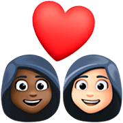 Emoji 👩🏿‍❤️‍👩🏻 Coppia Con Cuore - Donna: Carnagione Scura, Donna: Carnagione Chiara su Facebook 15.0.