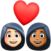 Emoji 👩🏻‍❤️‍👩🏾 Coppia Con Cuore - Donna: Carnagione Chiara, Donna: Carnagione Abbastanza Scura su Facebook 15.0.