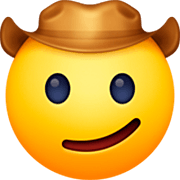 Emoji 🤠 Faccina Con Cappello Da Cowboy su Facebook 15.0.