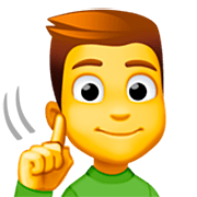 Emoji 🧏‍♂️ Uomo Con Problemi Di Udito su Facebook 15.0.